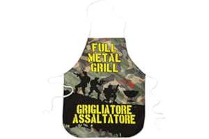 STAMPATEK Grembiule Divertente Barbecue Grigliatore Assaltatore Mimetico Cucina Grigliare Grembiuli idea Regalo BBQ
