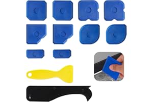 XHJZGCTECH 12 PZ Set di utensili per rimuovere il silicone, utensile per levigare le fughe in silicone e sigillatura in silicone, estrattore per fughe, estrattore per fughe, rimozione del silicone per cucina