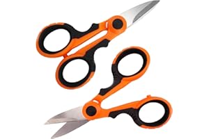 Jzhen 2pcs Ciseaux et Dénudeur de Câble Fibre Optique, Ciseaux Électriques Multifonctionnels