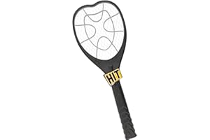 HIT Anti Mosquito Racquet Rechargeable Insect Killer Bat with LED Light, Black