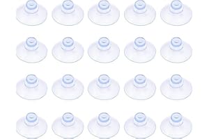 Outus Lot de 20 petites ventouses en plastique transparentes, sans crochet, 20 mm