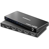 HDMI Splitter 1 in 4 Out 4K 60Hz 4:4:4, AVIDGRAM HDMI Splitter 4 Outputs | Distributes 1 HDMI source to 4 displays, supports
