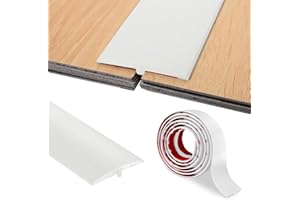 BOCGUY Profilo di transizione autoadesivo, profilo a T, PVC listello di transizione 5 x 200 cm, per porte e pavimenti di collegamento di piastrelle in laminato