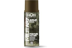 HQS HIGH QUALITY SPRAY HQS - Bote de pintura mate en aerosol, 400 ml, Army camuflaje militar (Kaki Olive)