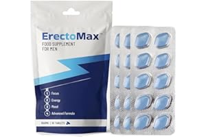 ErectoMax™ - | 30 Tablets | 100% Natural Herbal Supplement | Male Enhancing Pill | Fast-Acting Formula | 30 Small Easy Swallow Ginseng Pills for Men