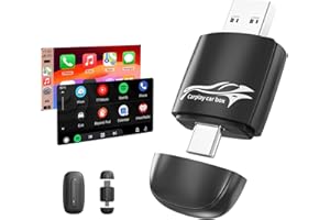 DIEBA Wireless Android Auto & Carplay Wireless Adapter, Konvertieren Sie Wired Android Auto in Wireless, Superschnelle & Stabil,kabellose Steuerung Plug & Play Carplay für Autos ab 2017 & für iPhone iOS 10+