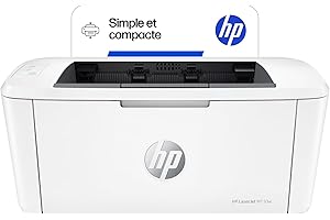 HP LaserJet M110w, 7MD66F, Imprimante laser monochrome A4 à fonction unique, Impression recto verso manuelle en noir et blanc, 20 ppm, ADF, Wi-Fi, HP Smart, Blanche