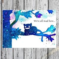 TinyTami - Katzen Postkarte - Alice im Wunderland -