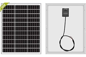 Newpowa® Panel solar de 25 W, 20 W, monocristalino, 12 V, mini corriente solar para ventiladores, balcones, piscinas y otros sistemas de carga solar