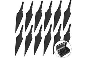 TTKTK IDEAW 12 x150 Grains Arrowheads Hunting Tips Traditional Outdoor Hunting Arrowhead Burnished Crossbow Bow Screw Tip Archery