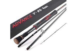 MAXIMUMCATCH Advance Fliegenrute, Superleicht, Spitzenaktion, IM12 30T+40T Kohefaser Rutenblank, 9FT 5/6/8WT