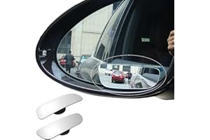 Jecdfs 2pcs Echtglas Toterwinkelspiegel auto, Blindspiegel Seitenspiegel 360°,Blind Spot Convex Car Side Mirror Rearview, Weitwinkel-Rückspiegel für erhöhte Fahrsicherheit und bessere Sicht