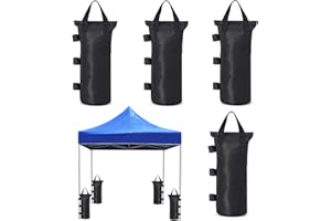 DOGMOON Gewichte für Pavillon, 4 Stück Pavillon Gewichte Sandsäcke, Canopy Gewichtstaschen Zeltstangen zu befestigen, 600D Oxford Stoff Beschwerung für Zelt Pavillon Gartenzelte Sonnenschirme(50x20cm)