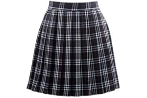 WEITING Gonna a Pieghe Stile College Primaverile, Gonna Corta Snellente a Vita Alta Nera Estiva per Donna