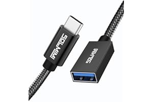 SOLMIMI USB C auf A OTG Adapter USB 3.0 Buchse auf Type C Stecker OTG Typ C Adaptr für Smartphone, Tablet, Notebook, Tastatur, Maus, Speicherkarte und andere USB-Peripheriegeräten - 0.2m