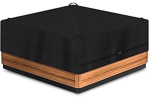 YMPPMKN Abdeckung Whirlpools Schwerlast 600D Oxford Gewebe mit Schnallen und Kordelzug, Wasserdicht, Winddicht, UV-Beständiges Whirlpool Schutzhülle Schutz (220 * 220 * 85cm,Schwarz)