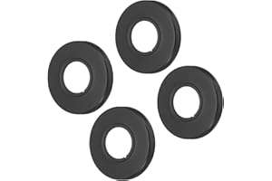 sourcing map 4pcs Shower Arm Flange 70mm/2.8" OD Escutcheon Plate Stainless Steel Round Plumbing Cover Plates for 21mm/0.8" Dia Water Pipe Faucet Decoration Accessories, Black