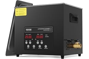 VEVOR Pulitore Digitale ad Ultrasuoni da 10 L 240 W, con Modalità Delicata e Degasaggio Migliorato, Pulitore ad Ultrasuoni Industriale 40 kHz con Riscaldatore Timer per Contenitori, Gioielli