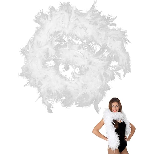 Federschal Schwarz 200cm - Boa Für Karneval & Mottopartys