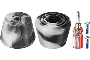 PATIKIL Rouleau Patin Bout Arrêts avec Tournevis 1 Paire 82A Caoutchouc Frein Stoppers Block pour Roller Patin Accessoires Remplacement Mixte Noir Blanc