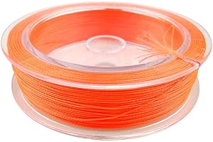 Aventik Línea de pesca con mosca trenzada superdelgada, línea de pesca con mosca, 25-30 libras, 100 m (naranja, 25 libras)
