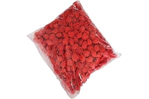 CLENP DIY Rose Head, 500 Pcs PE Mousse Rose Tête Fleur Artificielle pour DIY Ours Poupée De Mariage Maison Décor Rouge 500 pièces