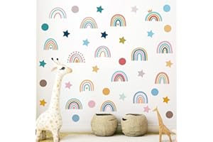 SJBAUTYO Adesivi Murali Arcobaleni,adesivi da parete per cameretta dei bambini,Sticker da muro a pois,per Decorazione Murale Asilo Nido Camera da Letto Cameretta Bambini