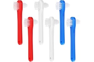CIATBYYJ 6 cepillos de dientes de doble cara para prótesis, cepillo de dientes portátil duro, limpieza eficiente de prótesis, cepillos de limpieza para prótesis dentales, dentaduras, retenedores, alineadores