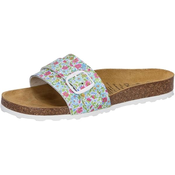 QUEEN HELENA Pantoletten Damen R242 - Bequeme Hausschuhe Mit 2cm Absatz!