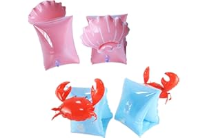 Feliciay Swimming Arm Float Children's Inflatable Swimming Arm Belt, cute elements Swimming Arm bands Sleeves Swimming Rings Tube Armlets Band Swim Trainers Children's pool safety equipment