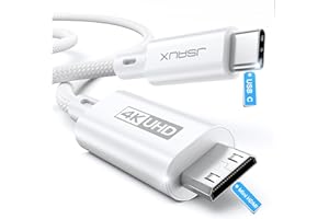 JSAUX Kabel USB-C na mini HDMI 4K (30 Hz/2K 60 Hz/1080p) jednokierunkowy, kompatybilny z przenośnym monitorem, Steam Deck, laptopem