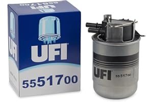 UFI Filters, Filtro Gasolio 55.517.00, Filtro Carburante per Ricambio, Adatto ad Auto, Applicabile su Diversi Modelli Nissan e Renault