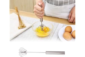 COMEDYKING Fouet, Batteur Manuel Semi-Automatique, Batteur à œufs Manuel en Acier Inoxydable, Batteur Rotatif Multifonctionnel Fouet Magiqu pour Fouetter, Battre et Mélanger (petit)