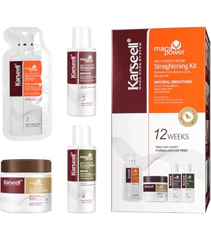 Kit Trattamento Cheratina Brasiliana Kerazon - Per Capelli Lisci E Idratati, Crema Senza Ammoniaca