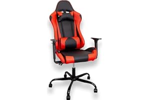 ZStyle Sedia poltrona da gaming per ufficio videogiochi reclinabile imbottita ergonomica scrivania computer playstation RTX GTX (GTX, Rosso)