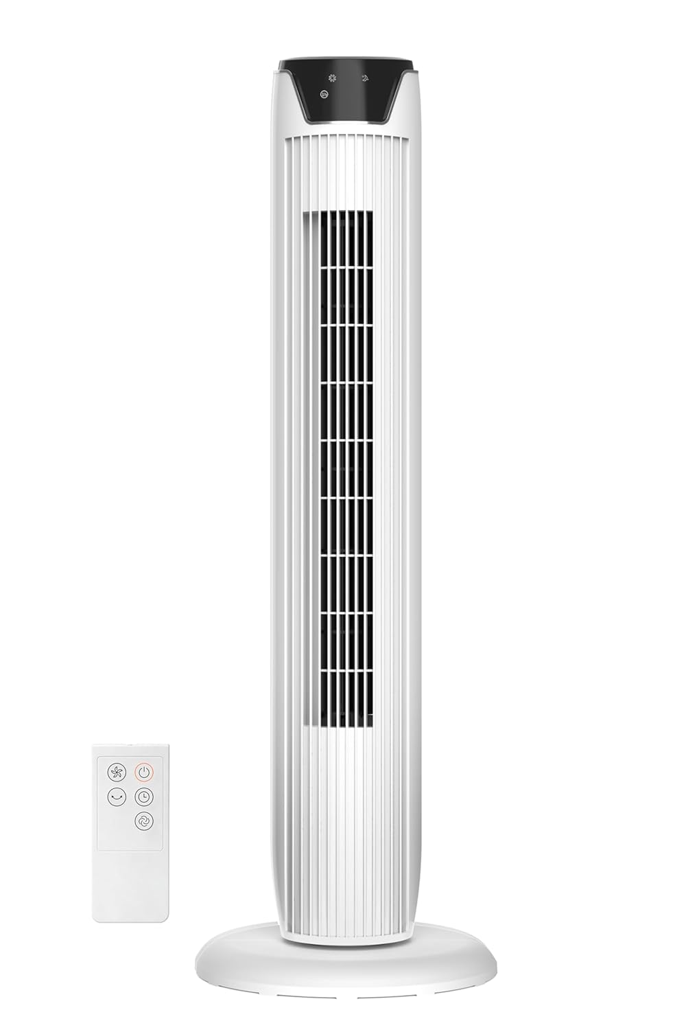 Midea Ventilatore Torre con Telecomando FZ10-17JRSE(WH) Flusso d’Aria 7 m/s, Oscillazione 90°, 3 Velocità e 3 Modalità, Timer 7h, Motore 45W, Silenzioso