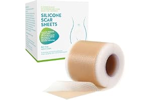Silicone Scar Sheets,Silicone Scar Tape Roll 1.6”x 120”(8 Month Supply),Soft Silicone Gel Scar Tape,Reusable And Effective Scar Removal Sheets Scar Strips For C-Section & Keloid Surgery, Burn, Acne