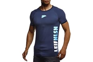 T-shirt fitness pour homme Leif Nelson Gym LN06279 t-shirt d’entraînement