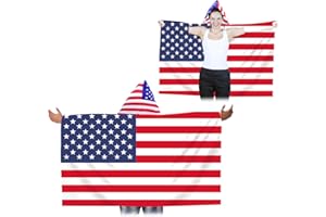 UOQO Amerikanische Kap-Flaggen, groß, 90 x 150 cm, USA-Amerika-Umhang-Flagge, Banner, Dekorationen für Frankreich, internationale Spiele, Dekoration, Flaggen der Welt, 2 Stück
