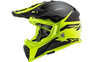 LS2 Kask motocrossowy FAST EVO ROAR czarny matowy żółty M