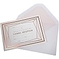Neviti - Geo Blush - Evening Invites with Envelopes, Pack of 10