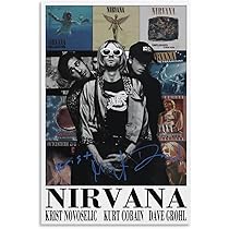 AMZKKADL Nirvana Poster Kurt Cobain Poster Nirvana Band Posters 30