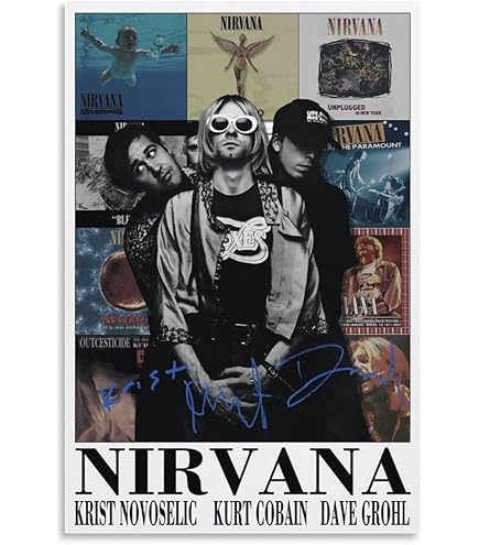 Generic Nirvana 3 Retro Vintage Rock Concert Gig Wall Poster A4