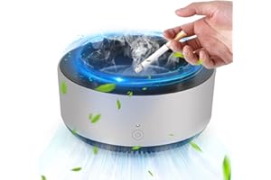 COLEESON Smokeless Ashtray with Air Purifier, 2 in 1 Air Purifier, Portable Smokeless Ashtray with Air Purifier Indoor, Indoor for Home, Car