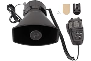 FARBIN Sirène de Voiture Avec 7 Sons Police Sirène Haut-Parleur Amplificateur Alarme Voiture Avec PA Micro 12V 100W PA Amplificateur de Son D'urgence de klaxon