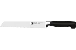 Zwilling Four Star - Cuchillo Pan con Hoja forjada de una única Pieza Sigmaforge, Hoja endurecida al frío Friodur, 200 milímetros, Acero Inoxidable