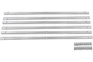 MINRS Lot de 6 rails de crémaillère de 6 m - 1 m chacun - Montage facile - Pour accessoires villas, villas, parcs, usines