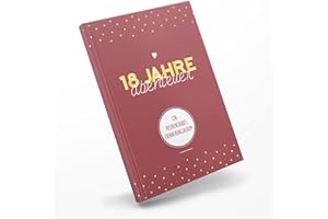 Erinnerungsalbum groß zum Ausfüllen in hochwertigem Hardcover Einband im A4 Format (21x29,7cm) - Deine ersten 18 Jahre - 208 Seiten viel Platz für schöne Erinnerungen - von Sophies Kartenwelt