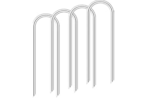 LOYUDEQIU Trampoline Stakes Anchors High Wind, Heavy Duty Galvanized Steel Trampoline Tie Down Anchor Kit (U Type)