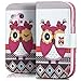 Produktbild Saxonia Tasche Samsung Galaxy S3 Mini Hülle Flip Case Schutzhülle Handytasche mit Kartenfach Motiv Rote Eule